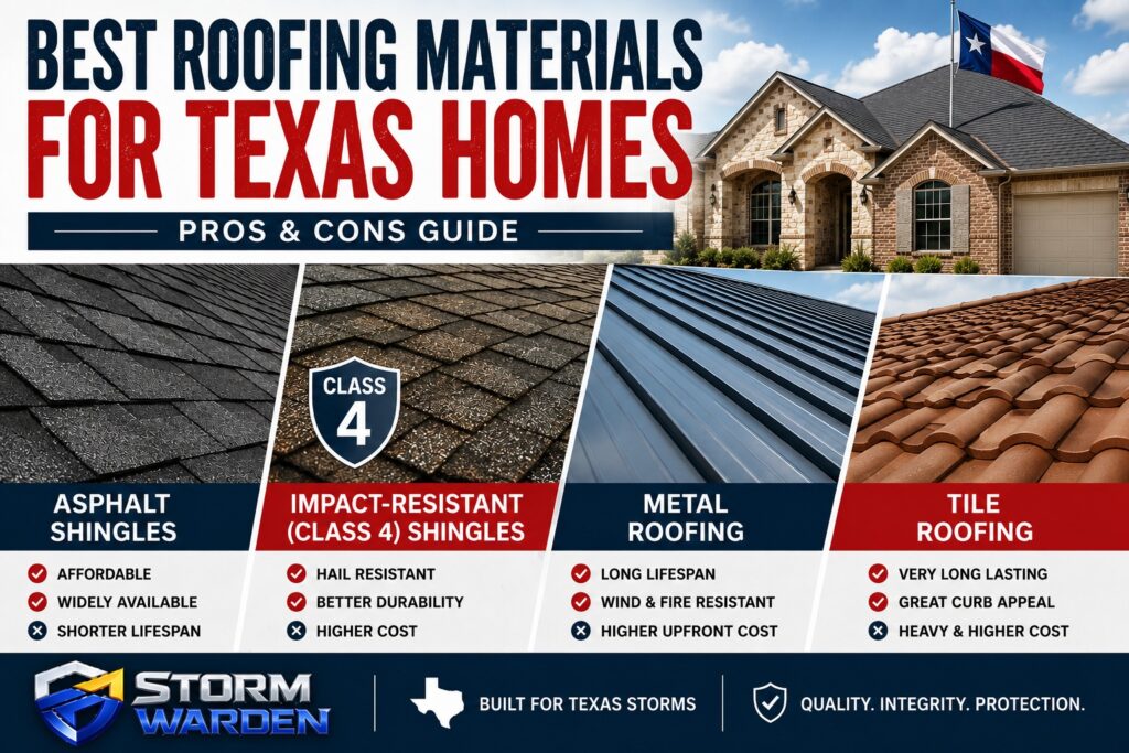 Comparison of roofing materials for Texas homes